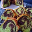 Pandan Cokelat Marmer Cake