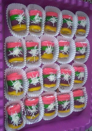 Foto resep Mini roll cake Rainbow