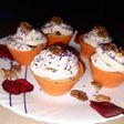 Coffee cream and walnut cupcakes