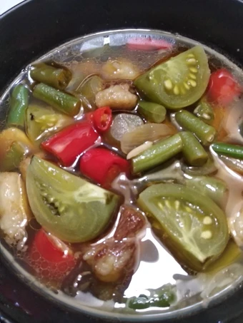 Cara Gampang Membuat Resep Asem asem buncis daging bumbu iris yang Lezat Sekali Anti Ribet, Menggugah Selera