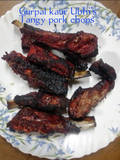 A picture of Tangy pork chops.