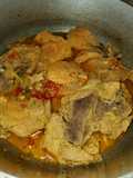 Chuleta de cerdo en fricasé