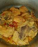 Chuleta de cerdo en fricasé