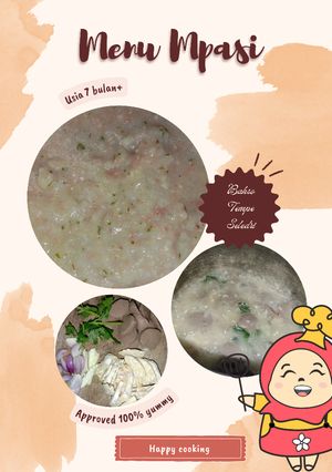 Foto resep Mpasi 7+ Bubur Tempe Bakso Seledri