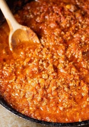 Una foto de Salsa boloñesa casera