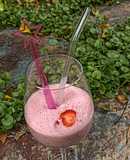 Batido de plátano y fresas