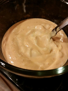 A picture of Brad's siracha aioli.