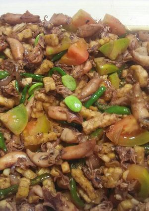 Foto resep Tumis Cumi Asin Cabe Hijau