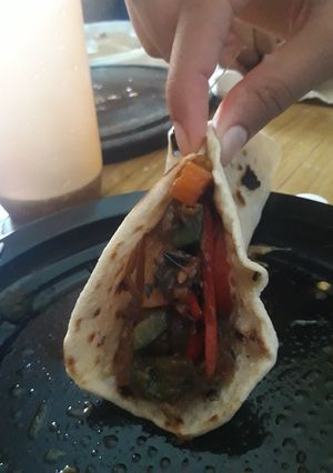 Una foto de Fajitas de verduras