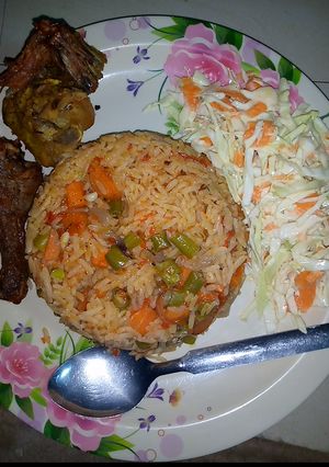 A picture of Jollof Rice.