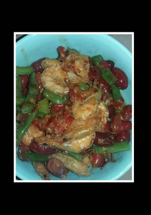 Foto resep Balado udang,kulit melinjo,buncis
