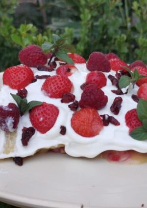 Una foto de Jelly roll de crema de limón