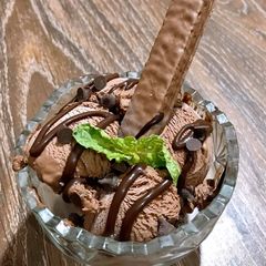 A picture of Chocolate icecream.