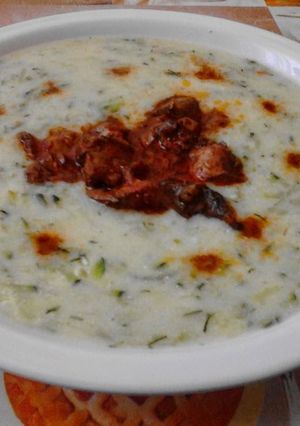 Tejszínes cukkinifőzelék recept fotója