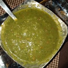 A picture of Coriander and pudina chutney.