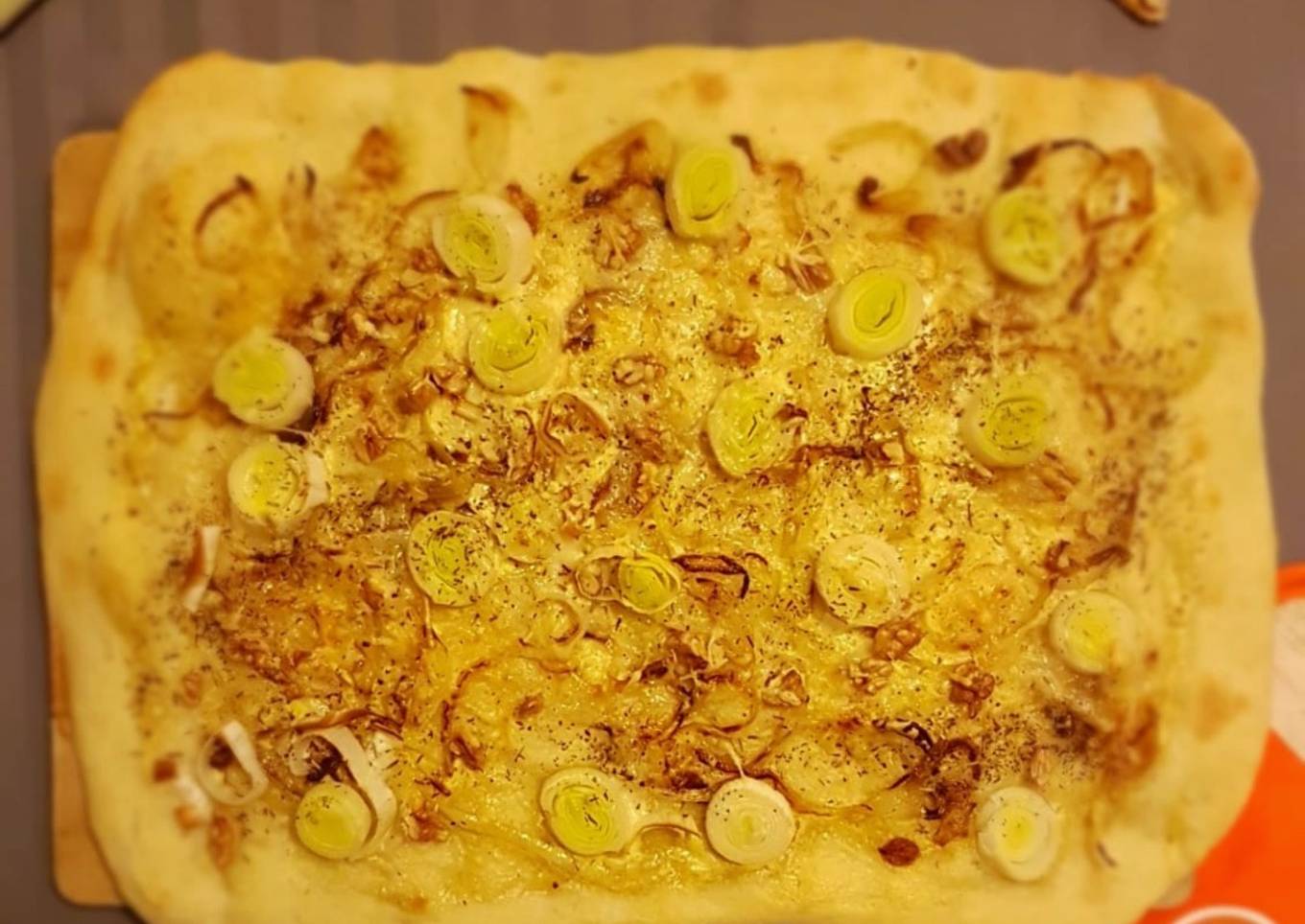 Pizza poireau chèvre