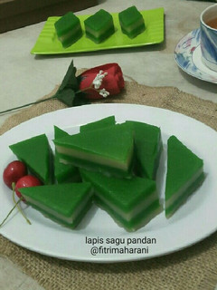 Foto resep Lapis Sagu Pandan
