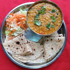 A picture of Masoor and Mung Thick Daal.