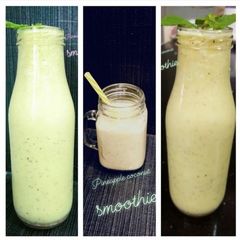 A picture of Pineapple coconut smoothie .