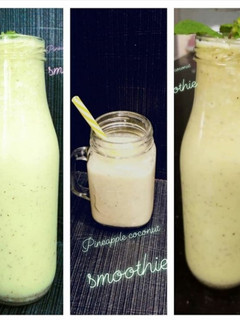 A picture of Pineapple coconut smoothie .