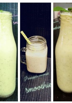A picture of Pineapple coconut smoothie .