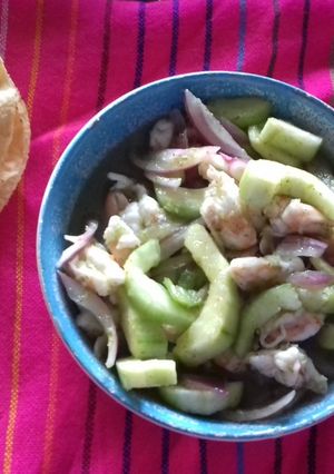 Una foto de Aguachile de camarón