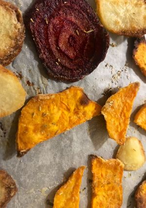 Ropogósra sült zöldségek recept fotója
