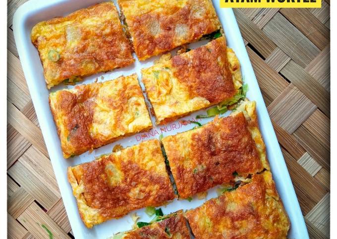 Standar Resep membuat Omelet nugget ayam wortel yang sedap