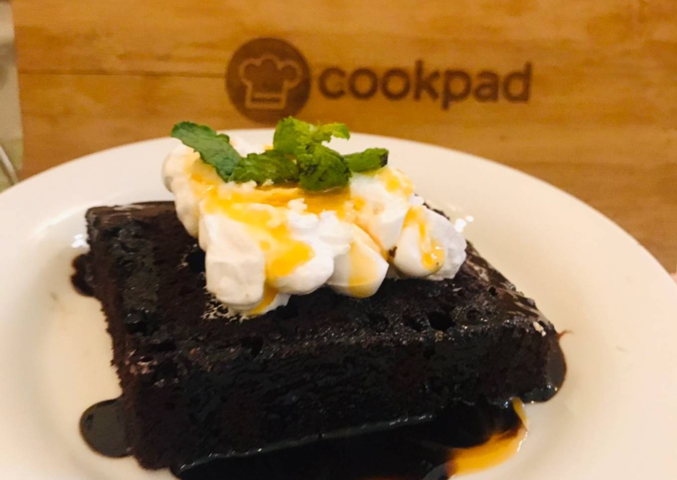 Caramel and chocolate brownies