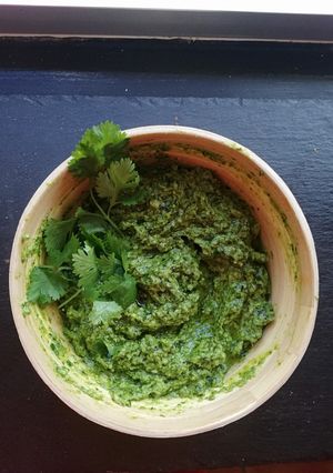 A picture of Kale and Cashew Pesto (Vegan friendly).
