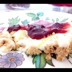 A picture of Quick Chilled Lime Pie Topped Strawberry.