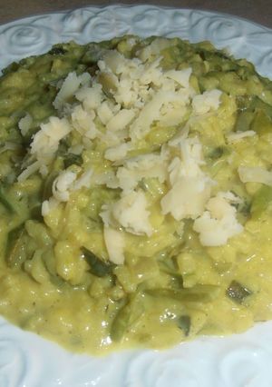 Φωτογραφία της συνταγής Risotto με πράσινα φασολάκια και mascarpone. Υπέροχα κρεμώδες και αρωματικό!