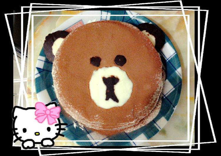 Langkah Mudah untuk Membuat ௹ Brown Line character Coffee cake ௹ (ó﹏ò｡), Lezat