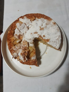 Una foto de Torta de manzana seca