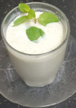 A picture of Pear Lassi (Babugosha).