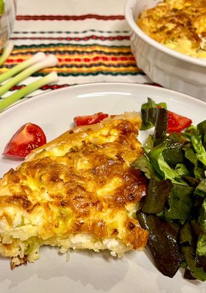 Une photo de Banitsa à l’aillet avec pâte filo et Feta