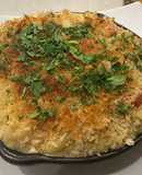 Macarrão com queijo e trufa gratinado