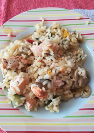 Una foto de Arroz a lo pobre