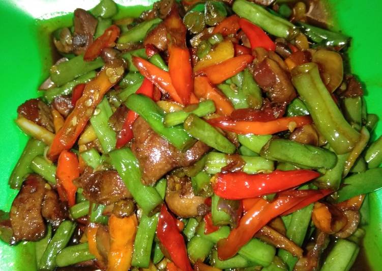 Resep Oseng atiampela buncis kecap yang simpel