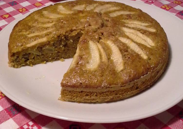 Torta di zucca,mela,noci,amaretti e yogurt