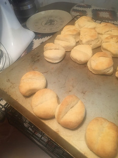 A picture of Parker house rolls.