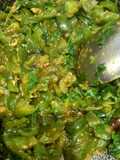 Shimla mirch with achar masala, less ingredients