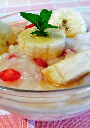 Foto principal de Arrozborracho con plátanos y granada