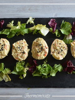 Una foto de Huevos rellenos light con Thermomix