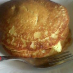 Eggless fluffy pancakes A picture of Eggless fluffy pancakes.