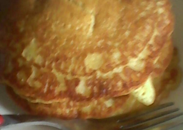 Eggless fluffy pancakes