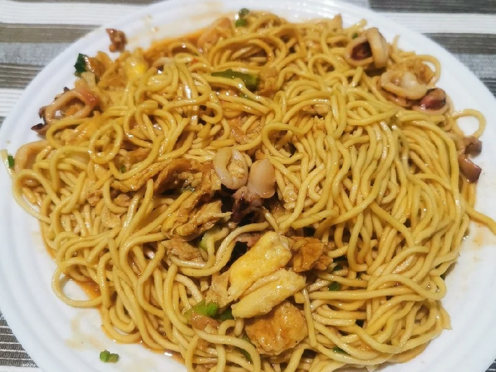 Langkah Gampang Membikin Resep Mie tek tek cumi nyemek yang Lezat Anti Ribet, Menggugah Selera