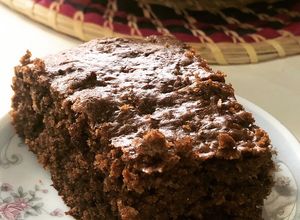 Una foto de Torta de chocolate y porotos negros