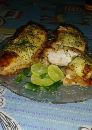 A picture of Cheesy Stuffed Baked Chicken.