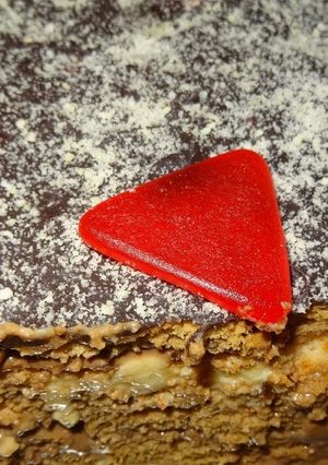 Una foto de Tarta de galletas a dos cremas